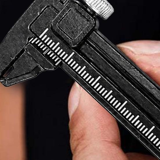 Vernier Caliper Ruler Rust-Resistant Pocket Caliper Metal Measuring Tool with Millimeter Graduations