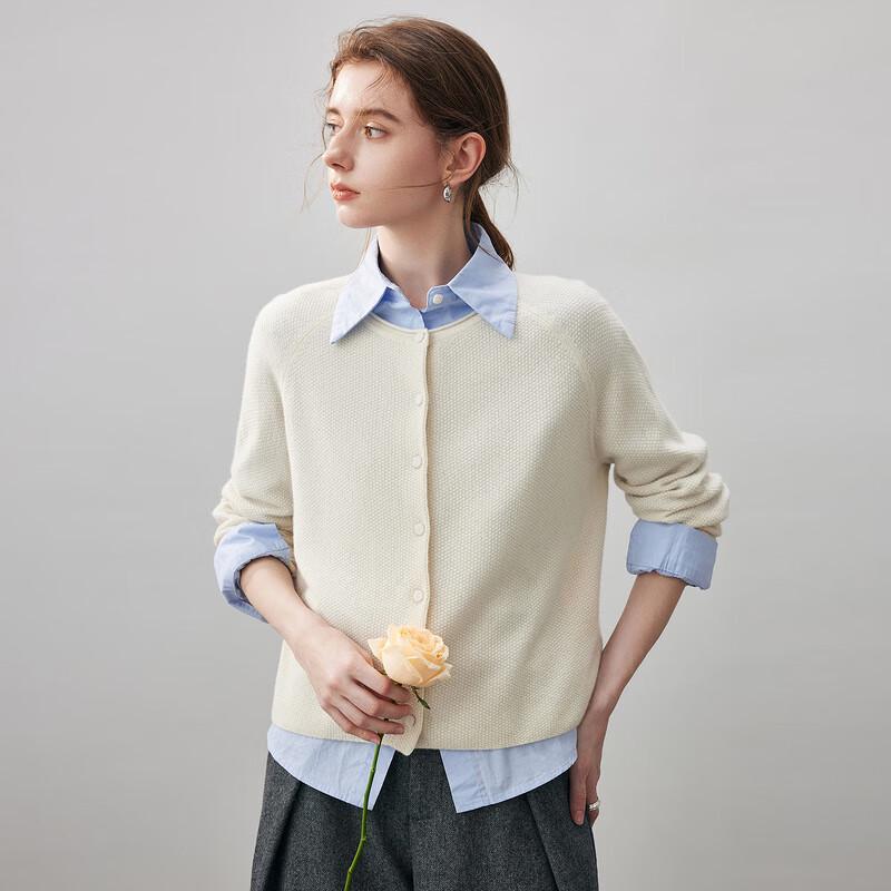 Commomboca Women's 2025 AW Round Neck Cashmere Cardigan