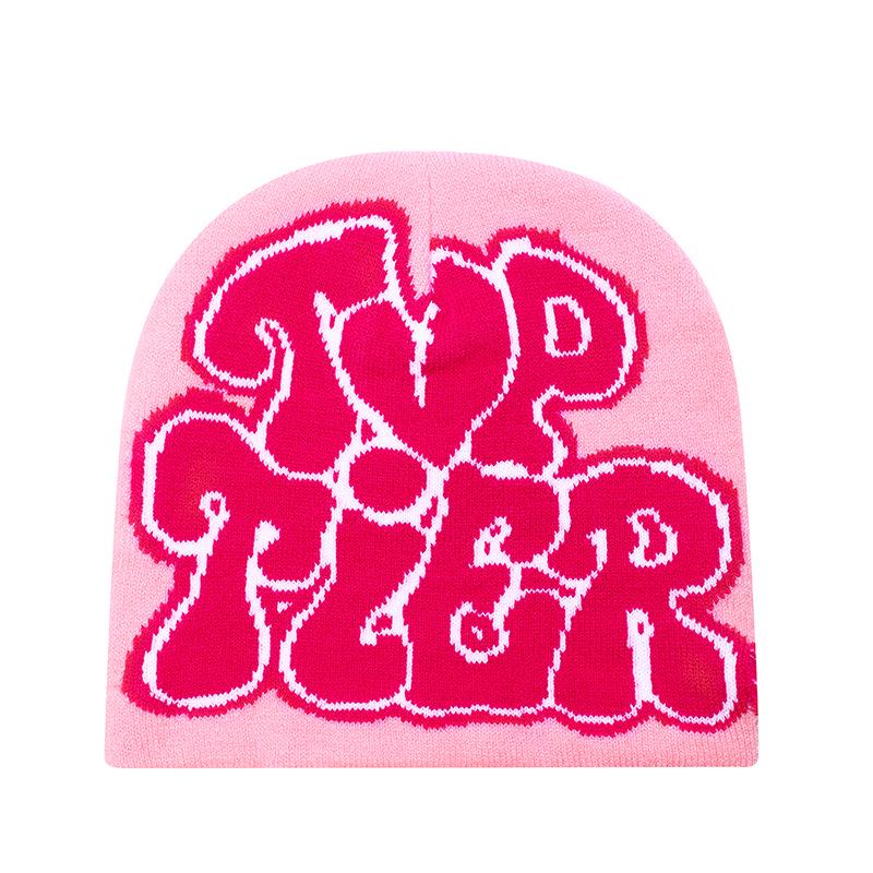 Winter Knitted Letter Jacquard Beanie - Warm, Cold-Proof, Versatile Fashion Wool Hat
