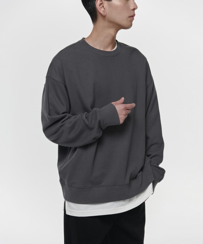 MUSINSA STANDARD Oversized Sweatshirt [Gunmetal]