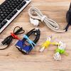 80Pcs Twistable and Multifunctional Cable Wire Organizer 80Pcs Silicone Cord Management Ties for Earphone Lines