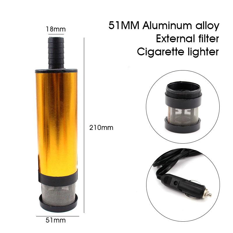 51MM Electric Submersible Pump For Pumping Diesel Oil Water Fuel Transfer Dc 12V 24V Volt Mini Car Kerosene Suction Pump 20L/min