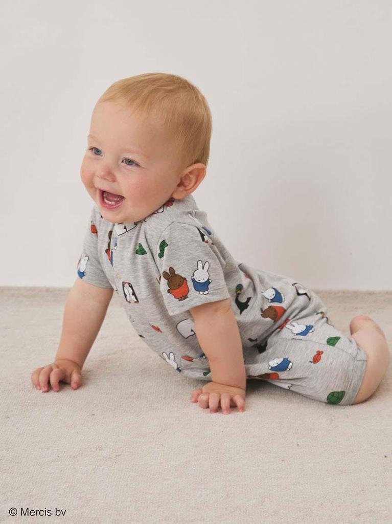 DickBruna BABY Cool-to-the-touch All-Over Print Romper PBCO254417GRY80