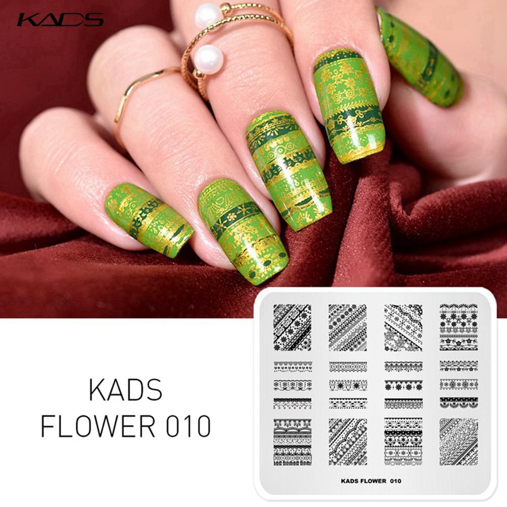 kads Flower 010 Lace Series Decoration Tools Nail Stamp Plates Nail Art Stamping Plate Nail Art Decorations DIY Tools