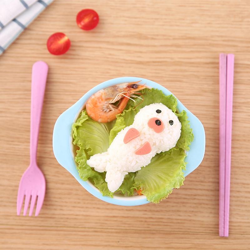 Roztomilá forma na rýžové koule ve tvaru tuleně, DIY sushi rýže bento modelovací forma, kreslený dětský styler na rýžové koule, forma na rýži, kuchyňské nářadí