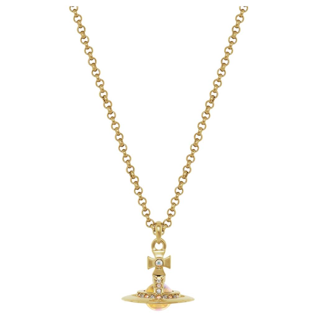VIVIENNE WESTWOOD Saturn Ring Pattern Design Brass Necklace Women Necklace Gold 63020098-02R995