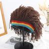 Perücken-Mützen für Männer Handgehäkelt Winter Warme Mütze Halloween Cosplay Mütze Feiertags-Geburtstagsgeschenke Lustige Party Sturmhaube