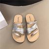 Women's summer outer wear new home cover toe slippers flat bottom sandals