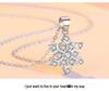 S925 Sterling Silver Snowflake Pendant with Diamond Accents - Christmas Jewelry Hot-Seller