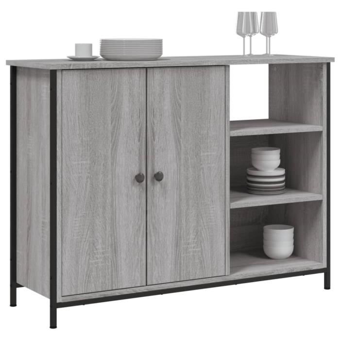 VidaXL Buffet sonoma gris 100x33x75 cm bois d'ingénierie 835552