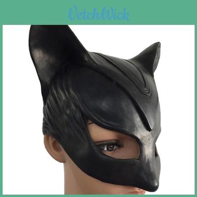 Black Cat Woman Mask And Whip Set For Halloween Costume Party Fun And Role Play