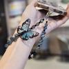 Stylish Beaded Butterfly Phone Strap Colorful Beaded Butterfly Phone Strap Accessory For Fashion Forward Individuals