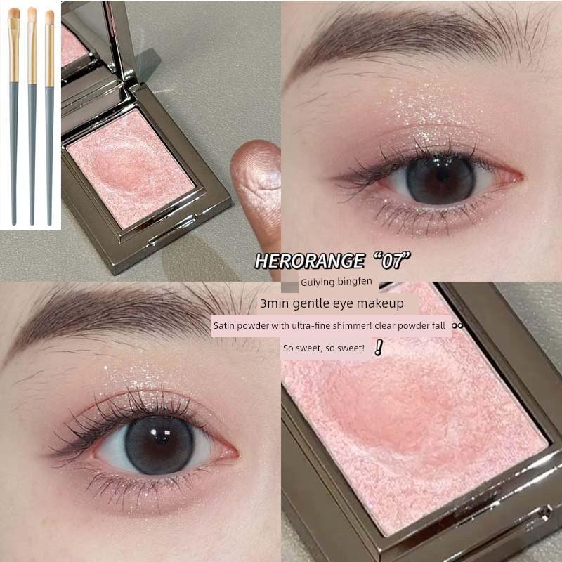 Make up a Single One! Crystal Gray Pink Monochrome Eyeshadow High-Gloss Flash Multi-Purpose Cream Smoked Pearlescent Thin and Glittering Blue Sequin
