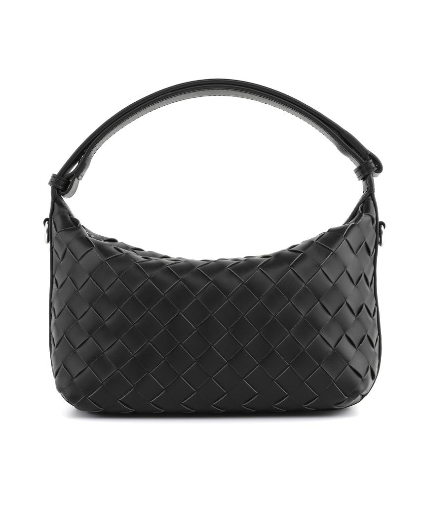 Monsac Trésé Weaving Tote Shoulder Crossbody Bag Black Ap12-2690-Bk