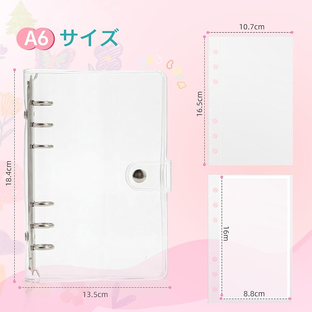 Topmvp A6 Transparent Sticker Album with 20 Removable Sticker Sheets