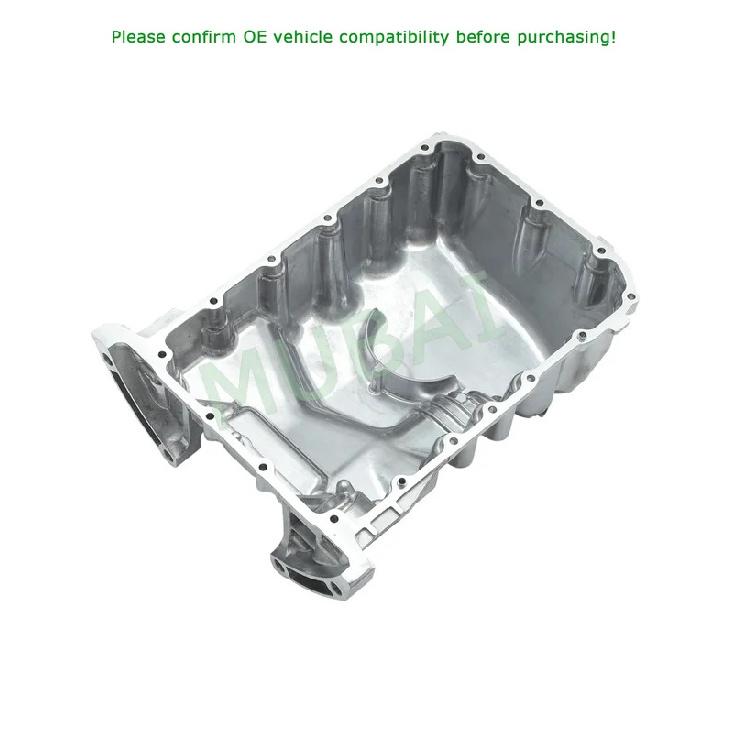 OE# 112005J6A11 Engine Oil Pan Oil Pan Sump Transmission Oil Pan for Acura MDX V6 3.5L 2016-2020 Aluminum Silver Tone
