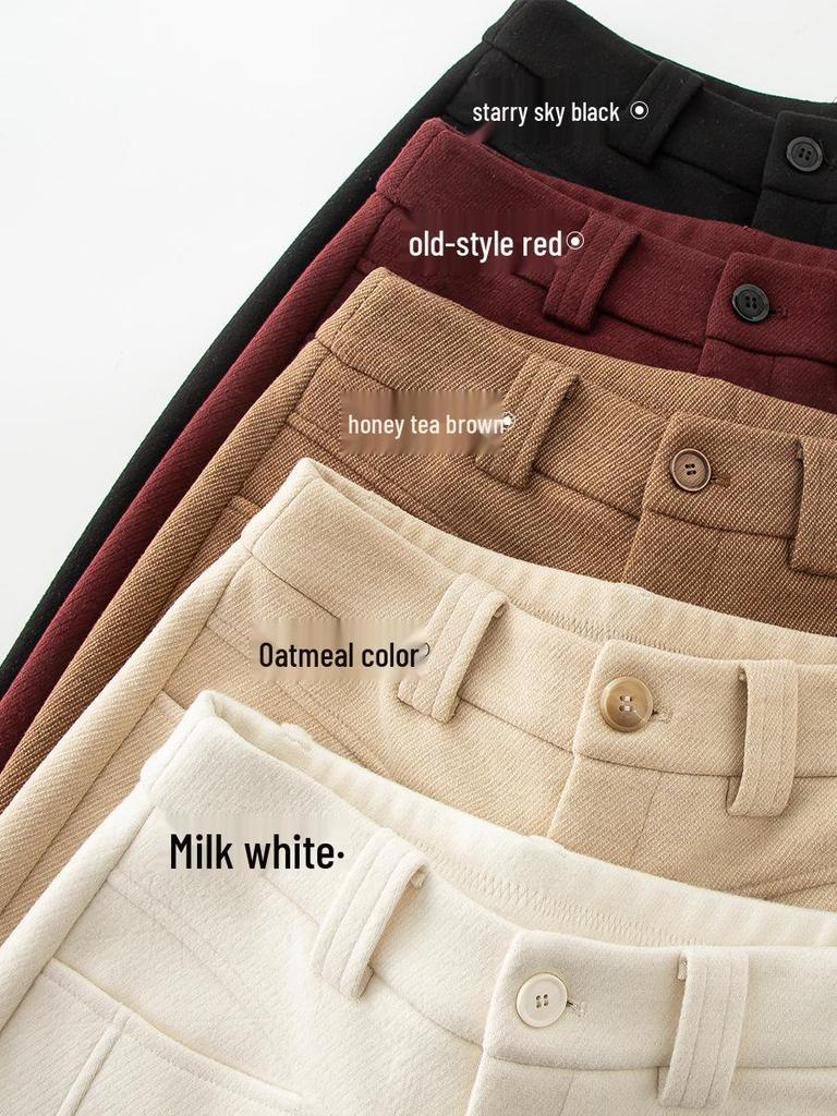 Women's 2025 Winter High-Waist Wool-Blend Slimming Pants