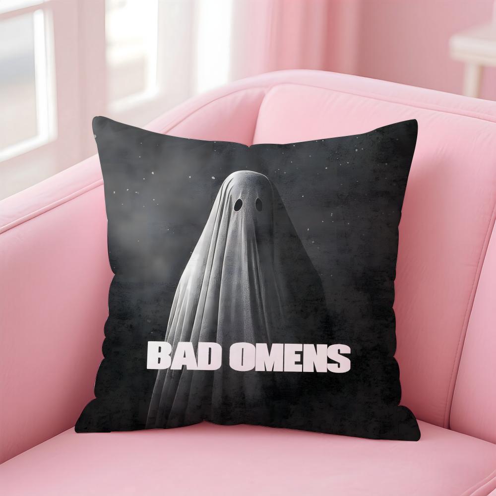 b-Bad Omens band Cushion Cover Comfortable Reversible Pillow Cover Ideal for Car Sofa Bedroom & Beyond