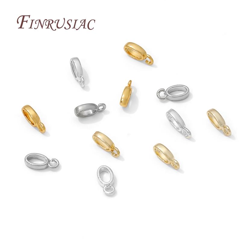 2 Sizes 18K Gold Plated Bail Connectors For Jewelry,Pendant Bails,Small Bail,DIY Necklaces Making Accessories,Pendant Holder