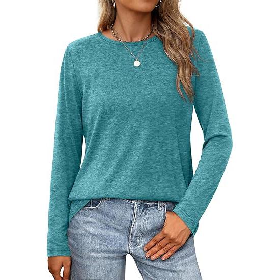 European & American Women's High-End Loose Round Neck Plus Size Winter Milk Silk T-Shirt