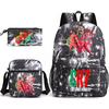 Cr7 Youth Fashion Children'S Student Schoolbag Three-Piece Set Backpack Satchel Pencil Case