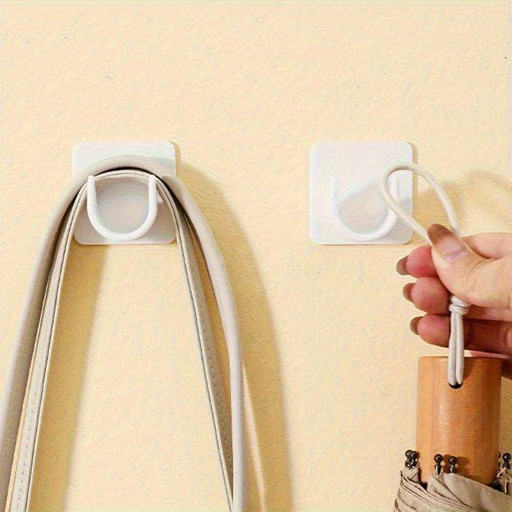 2pcs Strong Curtain Rod Bracket Holders Hooks Self-adhesive Adjustable Curtain Fixing Clip Punch-free Household Pole Support