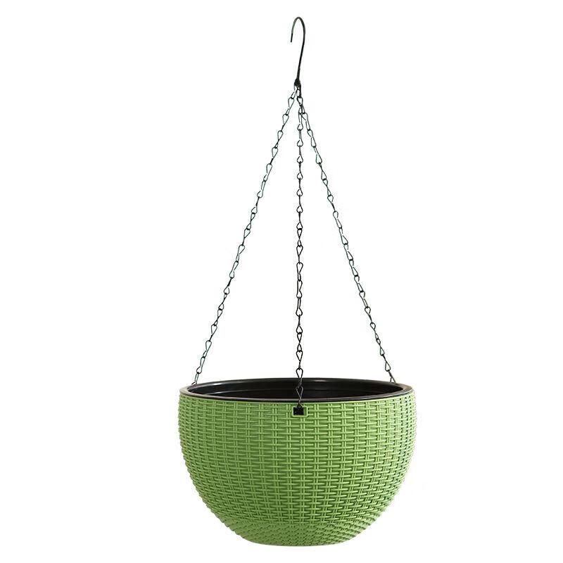 Hualongdun Rattan Self-Watering Hanging Planter