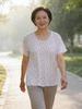 Women's Plus Size Floral Cotton T-Shirt - Summer Short Sleeve for Middle-aged & Elderly