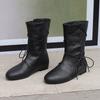 Women's Flat-bottomed Short Boots Autumn and Winter New Comfortable Large-size Casual Short Boots