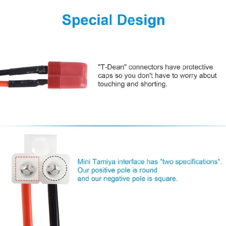 8Port Banana Plugs to FUTABA, EC3, XT60, JST Splitter MultiInterface Adapters Wire for Simultaneous Device Power Supply