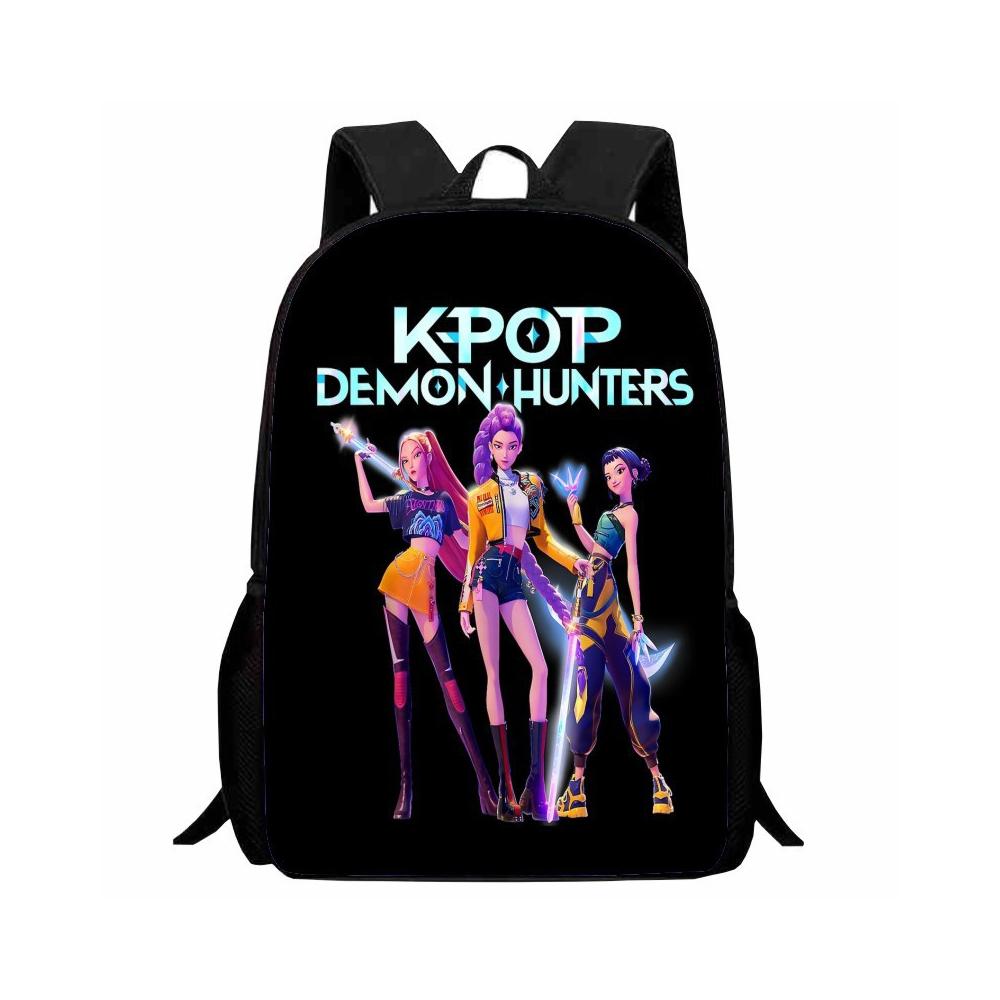 Kpop Batoh Lovci Démonů - Lehký a Ležérní Design Batohu pro Studenty a Děti s Živým Grafickým Designem