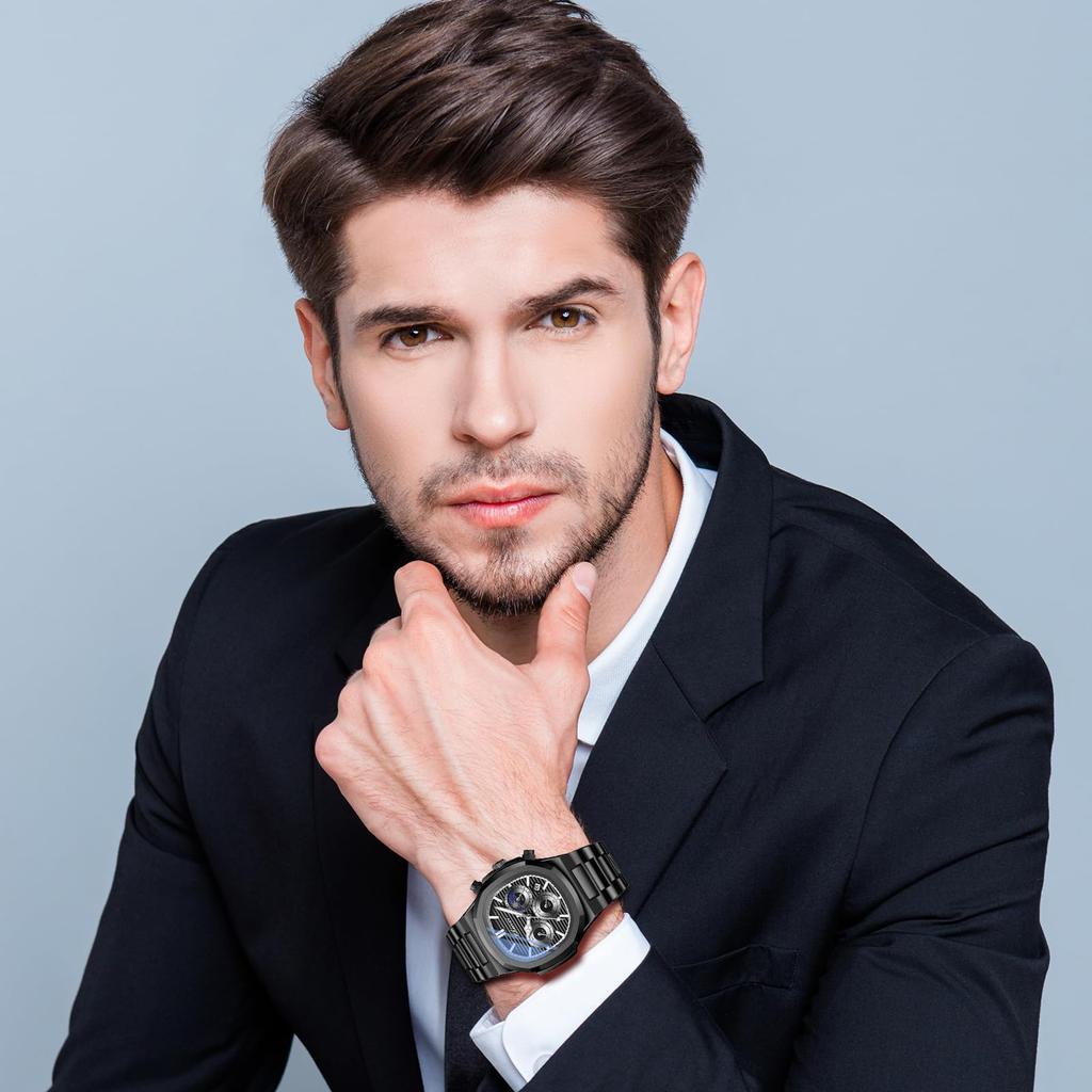 Małe Analogowe Lśniące Stalowe Akcesoria Prezent dla Chłopaka Męski Zegarek, Stylowy, Wodoodporny, Wyświetlacz Sekund, Kalendarz, Indeks, Stal, Kwarcowy, Rekreacyjny,