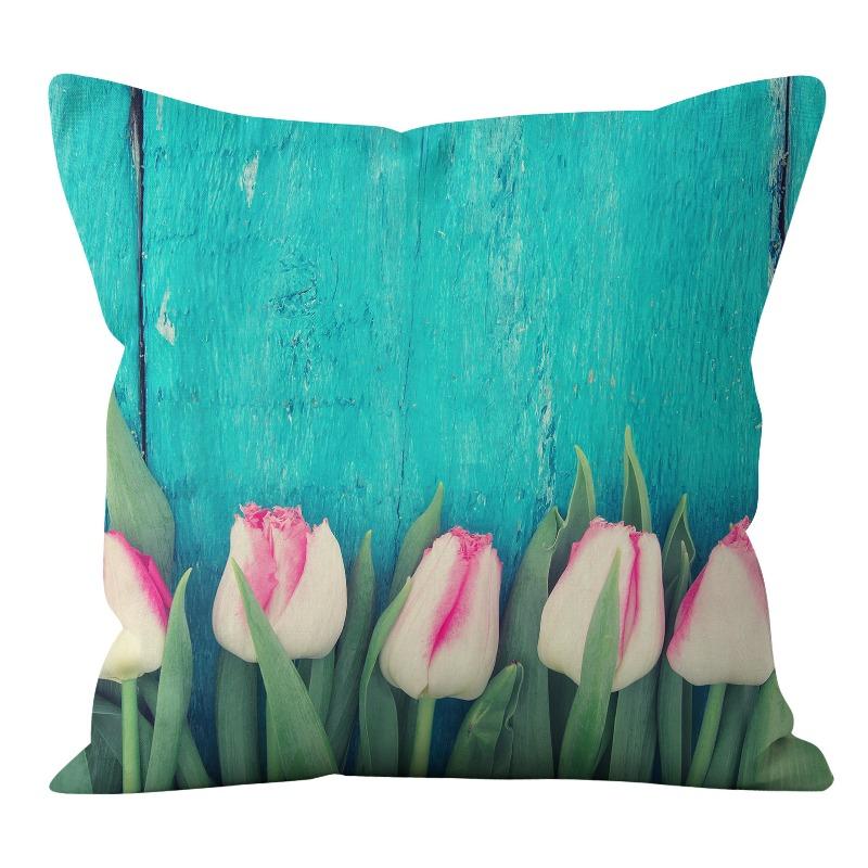 New Digital Printing Spring Theme Pillow Cover Home Sofa Pillow Cushion Cover