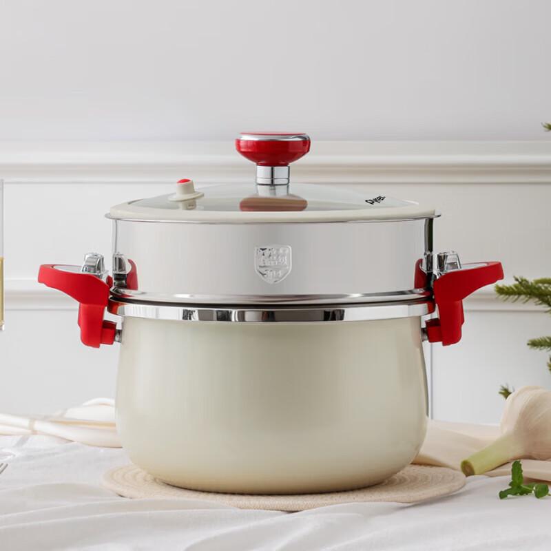 CORELLE Pyrex Enamel Ceramic Micro-Pressure Double Steamer