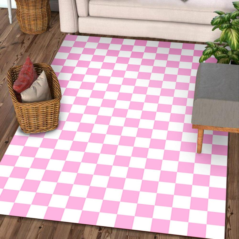 

Bold Checker Design Carpet for Living Room Fun Geometric Rug Floor Mat Modern Apartment Living Room and Creative Studio Decor 40x60cm