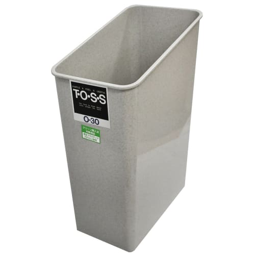 Shinki Gosei Tombo Toss Trash Can, 5.2 Liters, Gray, Simple Design, 13cm Wide x 22cm Deep x 30cm High, O-30, Made in Japan