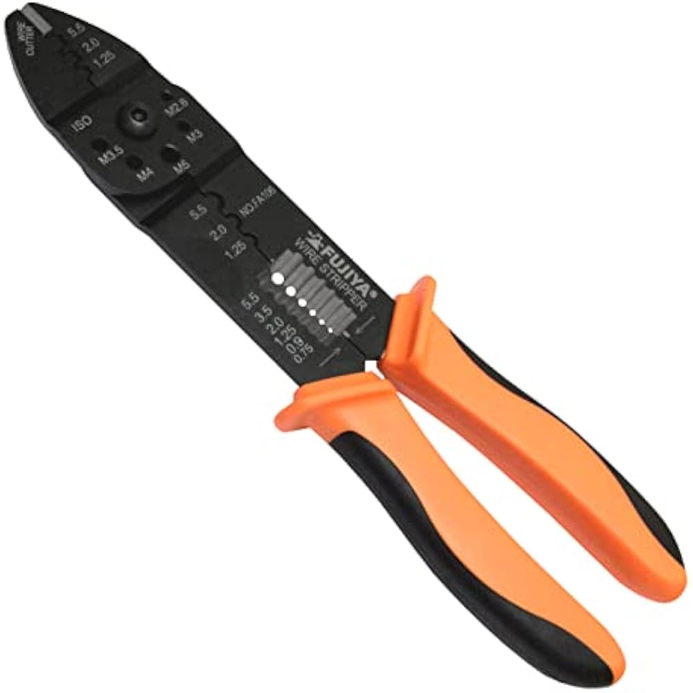 Fujiya (Fujiya) universal electric pliers (for both faston terminals and bare compression termina...