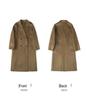 Women's Mid-Length Double-Sided Cashmere Melton Coat, 2025 Autumn/Winter Collection.