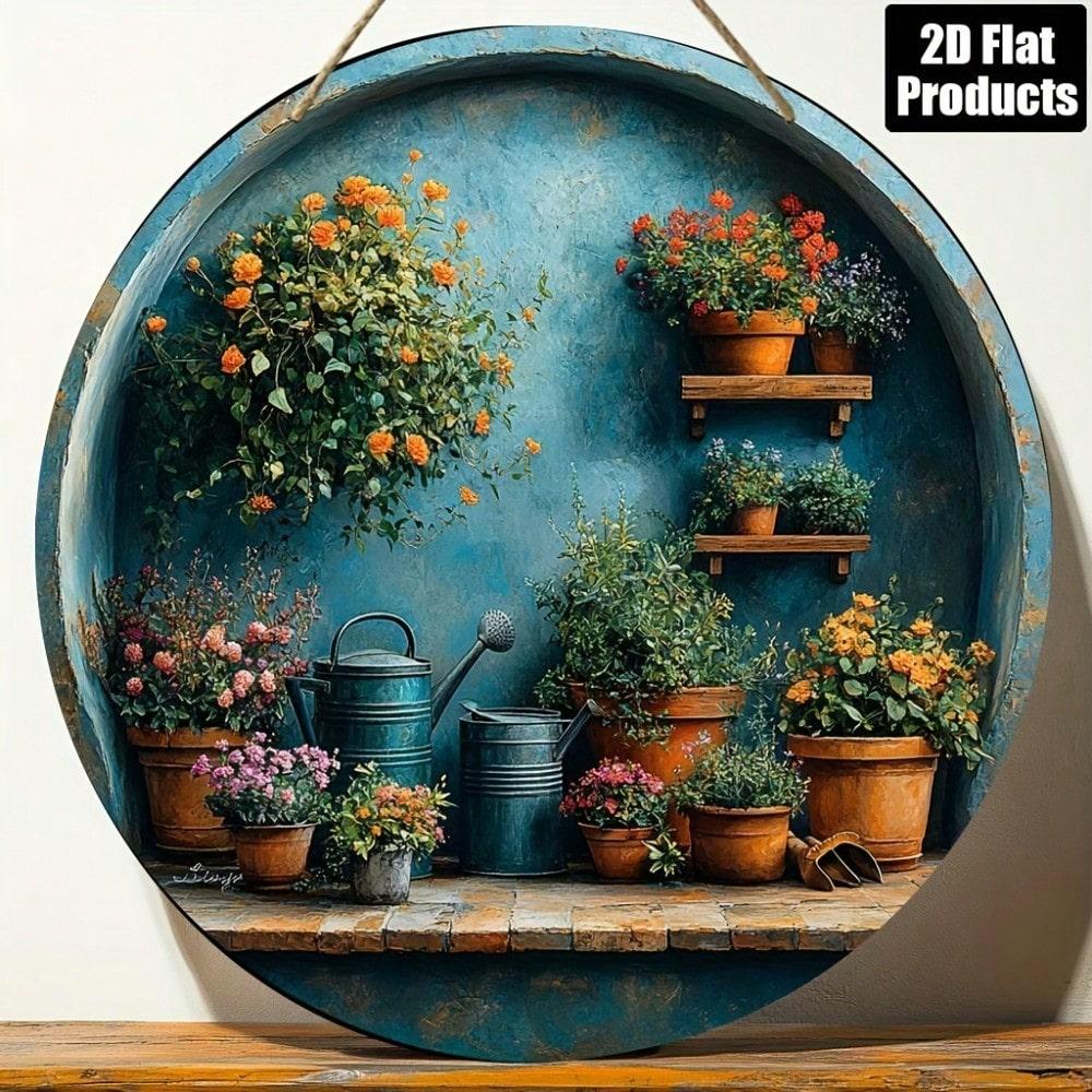 

Vintage Floral Rustic Wall Decor Metal Tin Sign 8x8 Inch 20x20 разноцветный