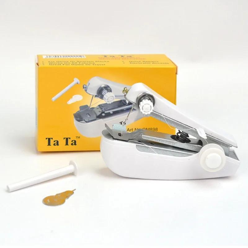 Portable sewing machine mini sewing machine Household Simple Needlework Manual Crop Repair Clothes Fabric hand sewing machine