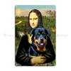 Rottweiler Rottie Dog Portrait Colorful Collage Art Metal Plaque Garage Club Wall Wall Plaque Printed Wall Mural Tin Sign Poster