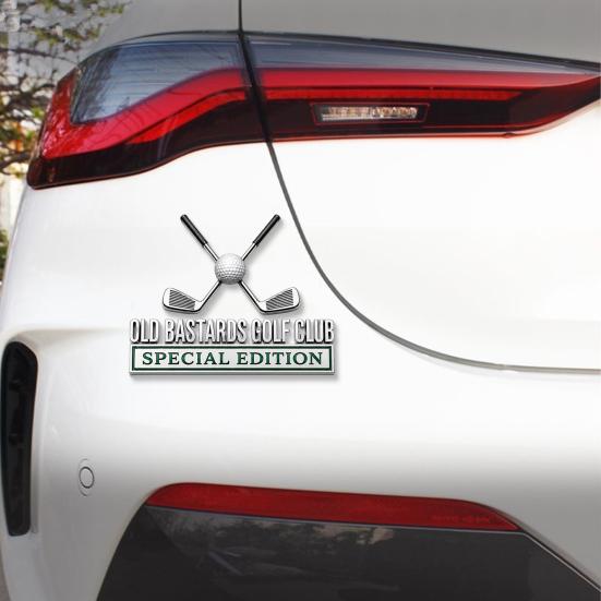 Golf Club Car Emblem Badge, Metal Golf Logo Sticker for Vehicle, Chrome Finish Auto Decal for SUV Truck, Gift for Golf Lovers