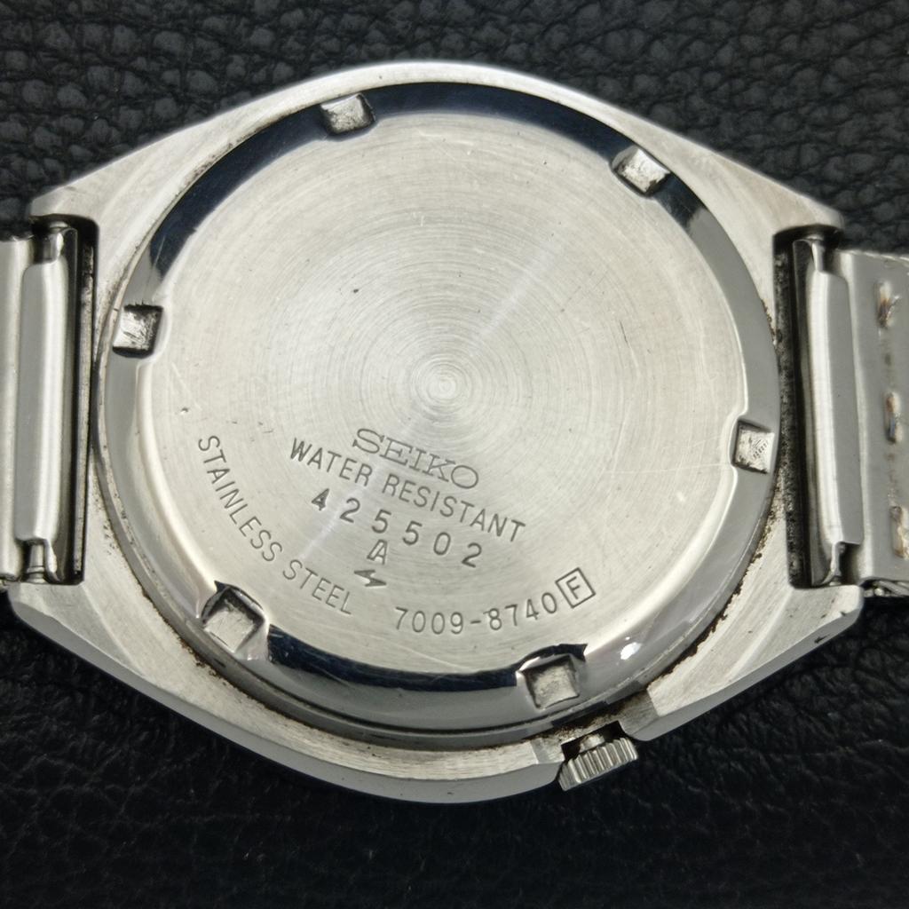 SEIKO 5 AUTOMATIC VINTAGE 7009A JAPAN MENS ARABIC BLUE DIAL WATCH a702116-5 R208-a702116