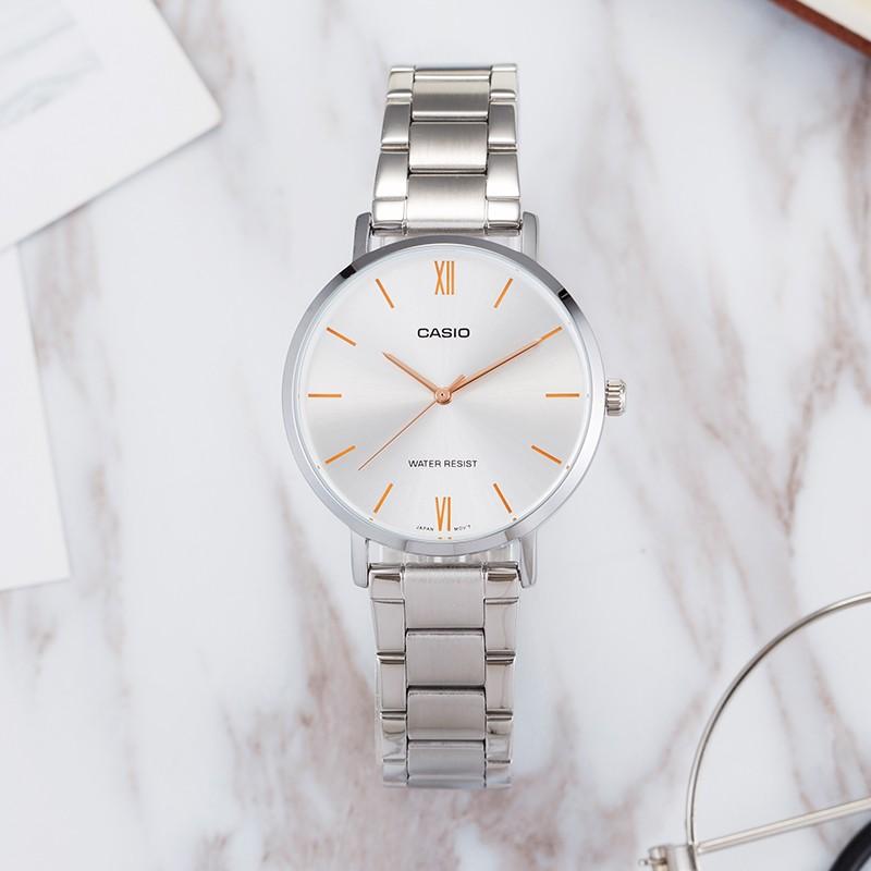 Casio STANDARD Series Fashionable Business Simple Casual Versatile Classic Pointer Roman Scale Large Dial Waterproof Quartz Movement LTP-VT01D-7B