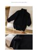 Girls' Korean Style Solid Color Knit Sweater - Simple Round Neck Autumn/Winter Children's Clothing