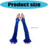 Feathered Chain Formal Evening Gloves Flexible Cotton Stretch Fabric Traditional Black White Stage Gloves