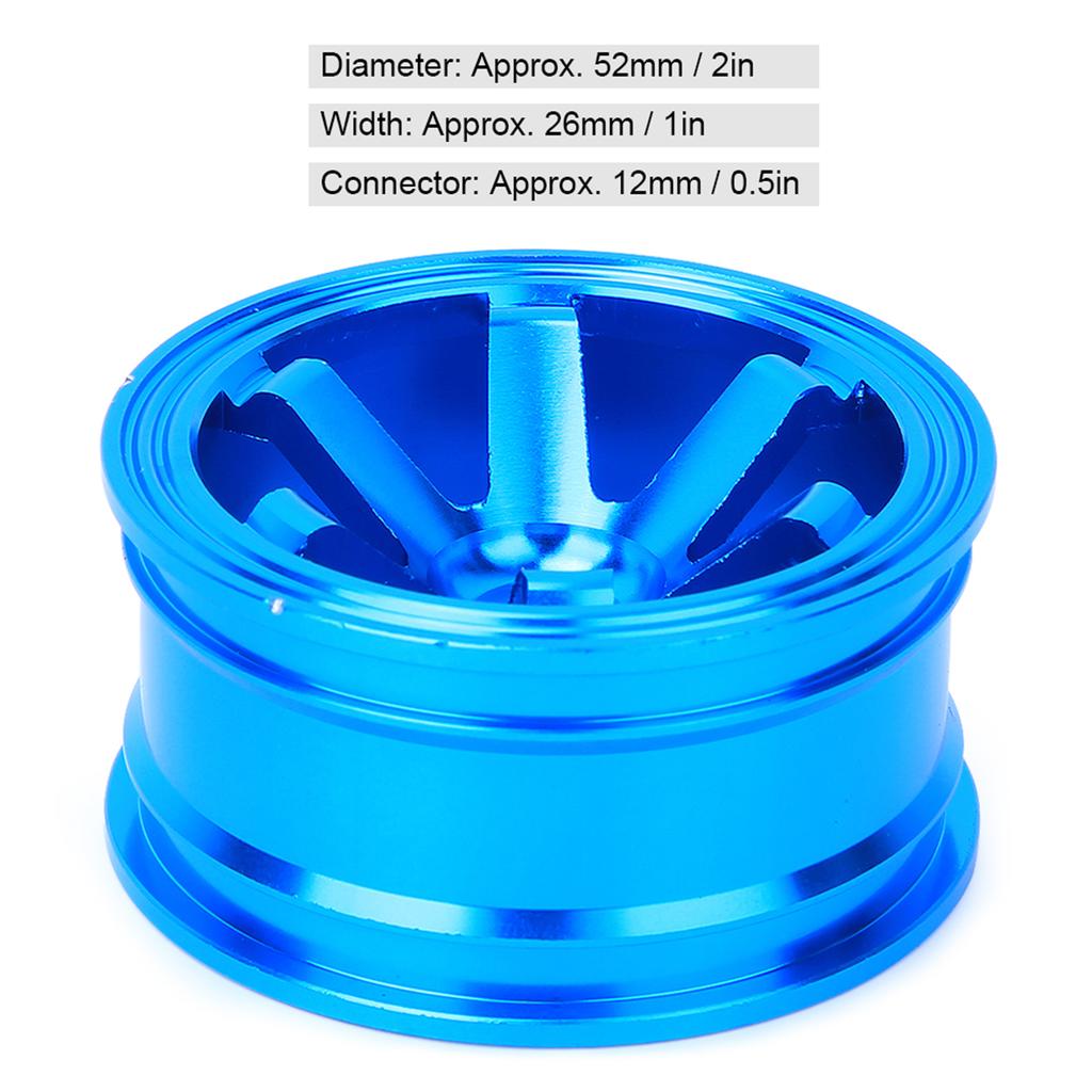 4pcs Aluminium Alloy Wheel Hub for Universal 110 Flat Running Drift RC CarBlue