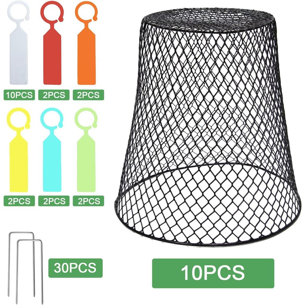 10 Pcs Chicken Wire Cloche Plant Covers Garden Netting Metal Heavy Duty Plant Protectors from Animals for Keeping Bunnies Chicken Squirrels Birds