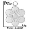 6pcs Silver Color Plant Tree Leaf Flower Charms For Jewelry Making Earring Necklace Connector Stainless Steel Charm Pendant Bulk