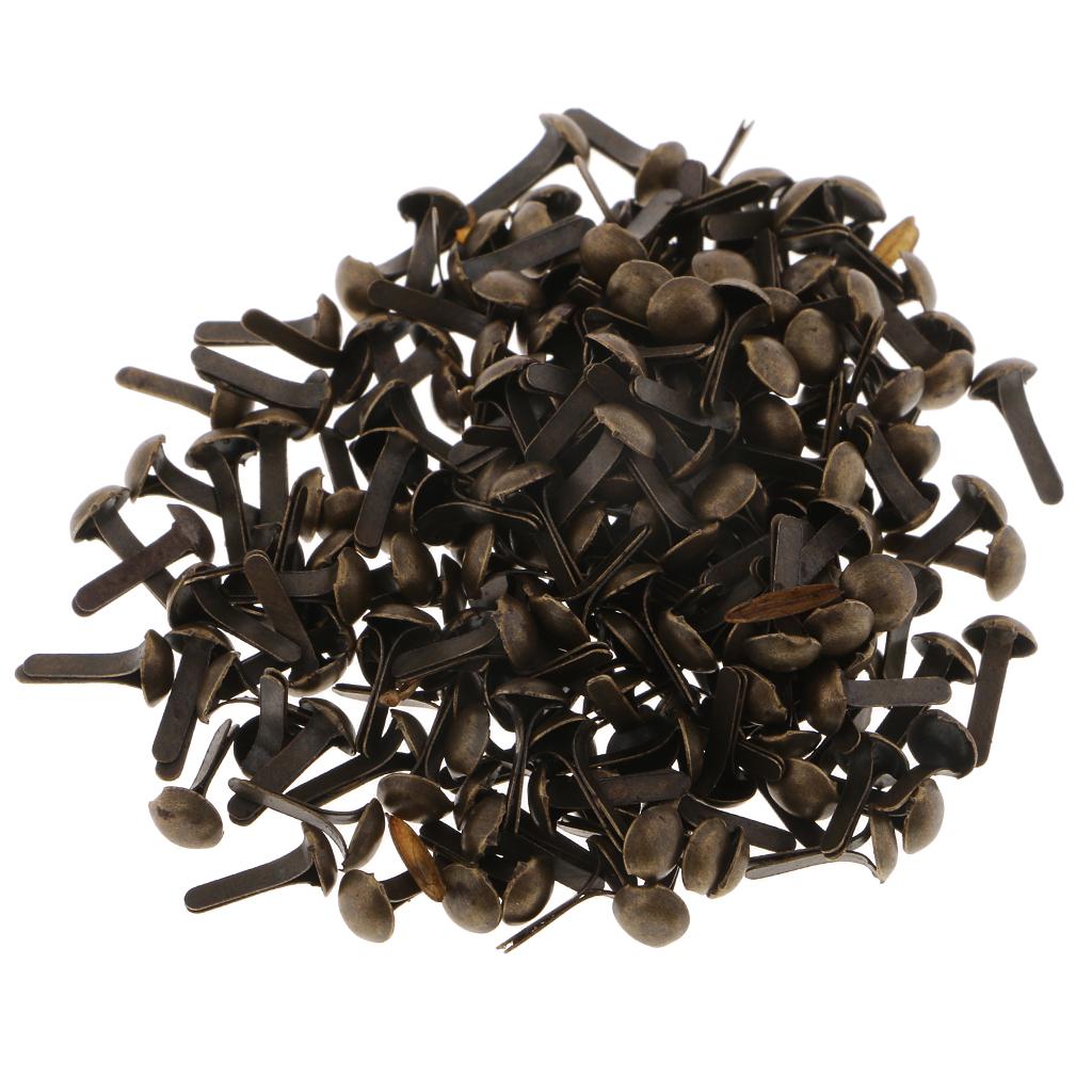 200 Pieces Mini Round Fasteners Metal Brads Paper Fasteners Scrapbooking Embellishment